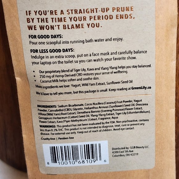 Green Lily Hemp CBD-Infused Bath Milk for PMS - Picture 3 of 3